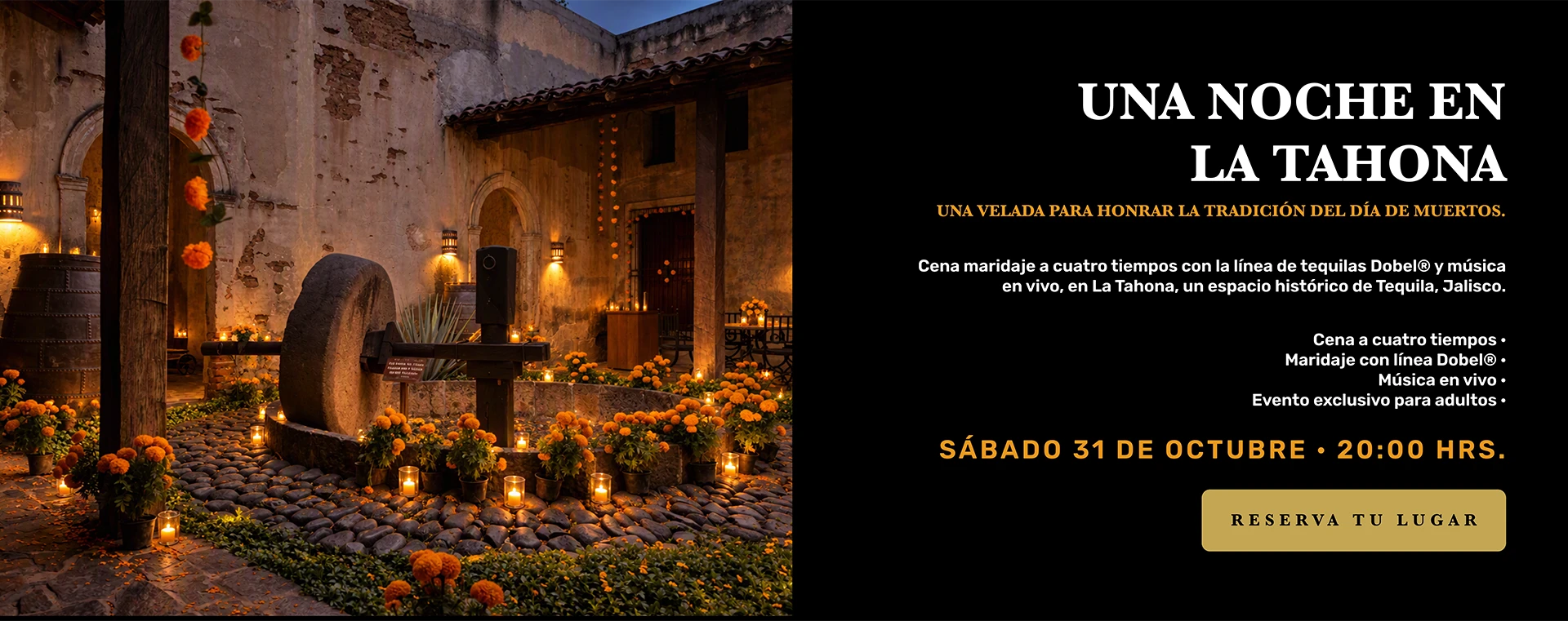 Banner noche en la tahona home page
